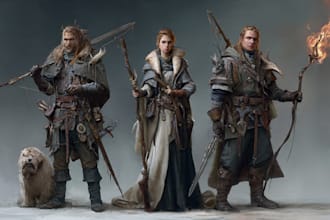 do custom romantasy character illustration, dnd commission