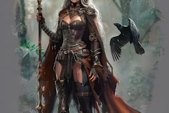 do fantasy character art and unique fantasy character