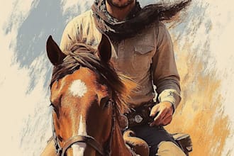 create detailed portrait illustration for gifts