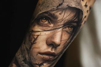 create bold traditional tattoo designs and flash art