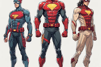 superhero character for comics