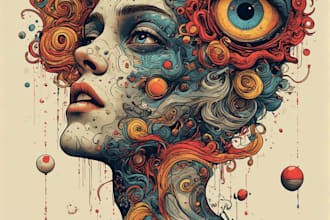 create surrealism illustration design for you
