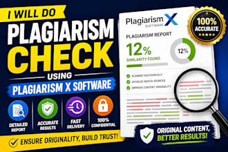 do plagiarism check your article using plagiarism x software