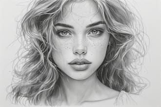 draw a pencil and charcoal portrait for you
