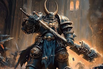 create corrupted warhammer armor or chaos armor design