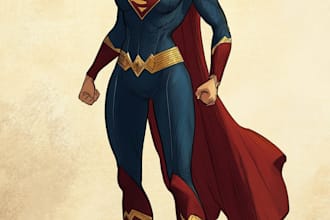superhero character for comics