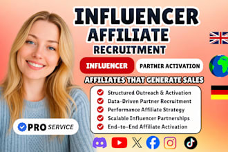recruit influencer affiliates, affiliate promoters, MLM leads, affiliate signups