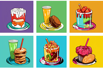 draw food pop art of your food pop art