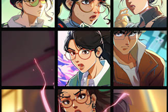 draw professional webtoon episodes with high quality