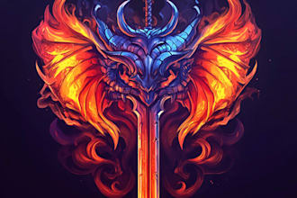 capture a fantasy rpg logo dnd image for you