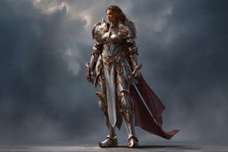 draw rpg and dnd character design illustration
