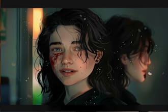 create a semi realistic illustration for your characters