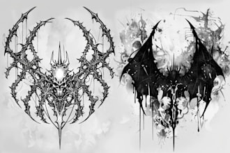 design a logo for your gothic or rock band