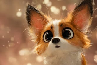 draw a cute disney style pet portrait