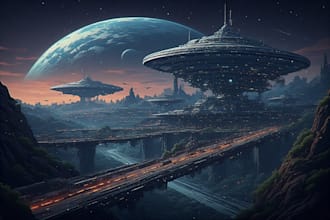 draw sci fi illustration and sci fi sci fi illustration
