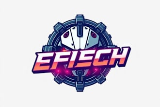illustrate an elegant, futuristic cyberpunk logo illustration
