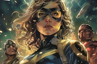 create your dream comic book illustrations and cover
