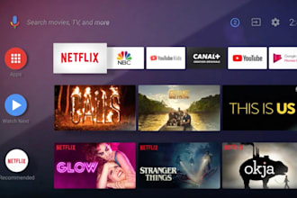 create android TV apps with advanced features and stunning UI UX design