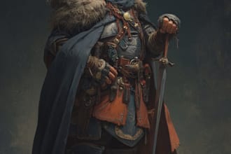 draw custom dnd character illustration or character sheet