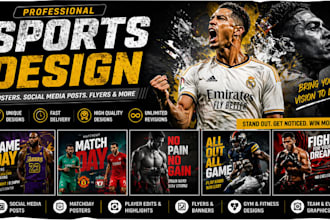 design football posters and banner, sports graphics