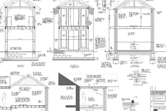 draft detailed construction drawings for UK building regulations