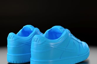 design realistic 3d shoe modeling, 3d sneakers and football cleats