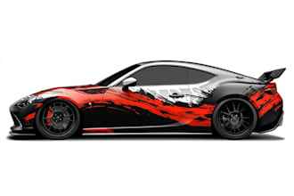 design high quality car wrap and vehicle wrap