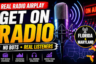 do premium music airplay and promotion on florida and maryland radio