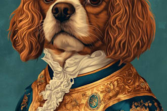 drawing custom pet portraits, cats, dogs