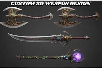 create printable 3d weapon 3d cosplay mask 3d sword dagger axe for printing