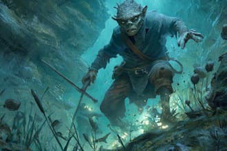 draw epic horror fantasy scene illustration