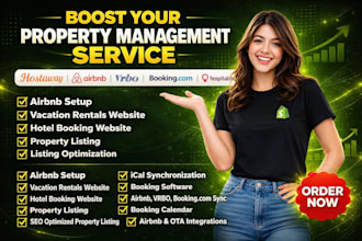 list your property on airbnb,vrbo and sync with hospitable, lodgify, hostway