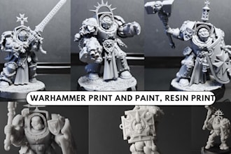 print and paint warhammer 40k miniatures, aos models, resin print commissions