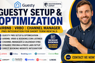 setup and optimize guesty airbnb vrbo direct booking  listings hostaway ownerrez
