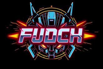 paint a marvelous cyberpunk or futuristic or y2k logo design