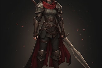 draw d and d character art for you