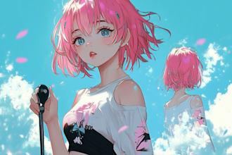 draw anime character with cinematic lighting