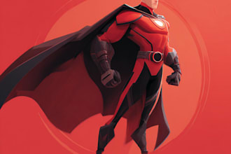 illustrate a superhero comic cover art
