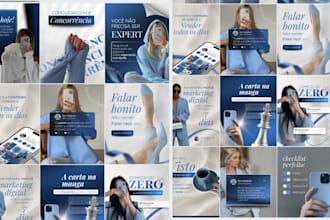 design canva creative pin pinterest instagram facebook carousel post ad template