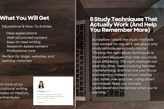write clear engaging educational articles and blog posts