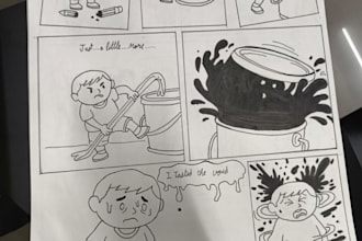 make hand made comic for you