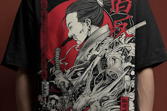 design japanese t shirt illustration