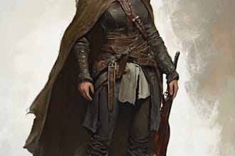 intricate dnd fantasy rpg character art inspired