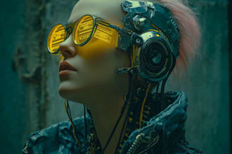 do cyberpunk futuristic city art