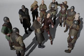 do 3d models, riggings and animation for ue5 and unity