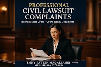 draft a professional civil complaint or federal lawsuit for US court US attorney