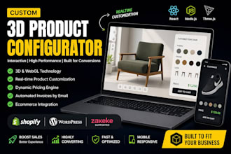 create 3d product configurator using threejs webgl and zakeke