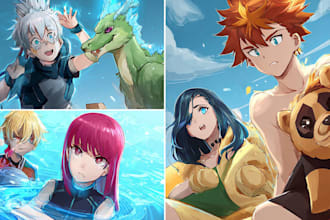 draw anime characters,furry and original characters