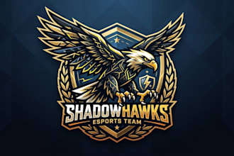 create unique aggressive eagle logo with modern style