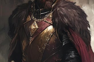 make a fantasy dnd party charecter art